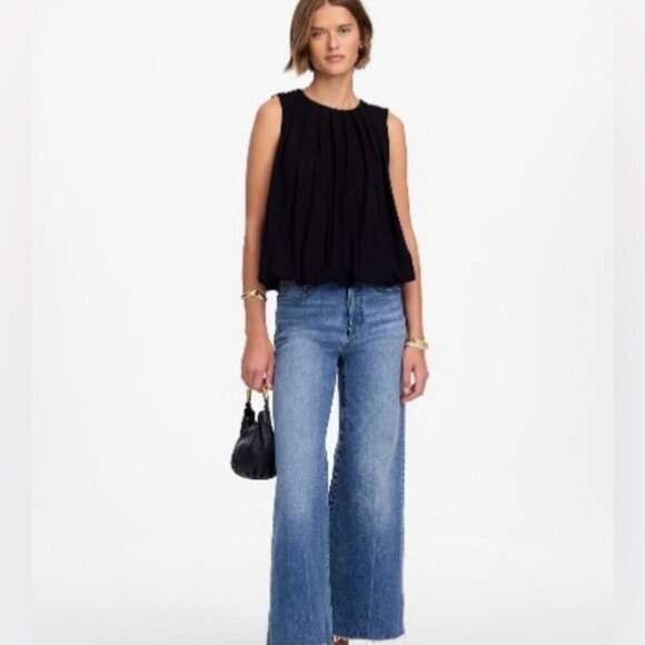 NWT Madewell Black Sleeveless Bubble Fashion Top - Medium - Picture 14 of 14